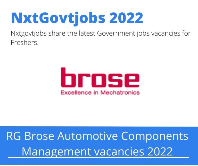 Apply Online for RG Brose Automotive Components Injection Moulding Specialist Vacancies 2022 @brose.com