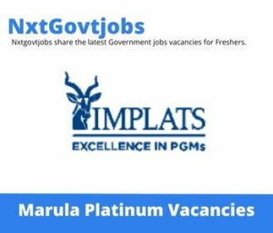 Marula Platinum Reliability Manager Vacancies in Rustenburg 2023