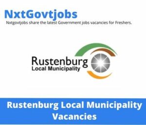 Rustenburg Municipality Maintenance Officer Vacancies in Rustenburg 2023