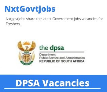 DPSA Senior Provisioning Administration Officer Vacancies in Mmabatho 2023