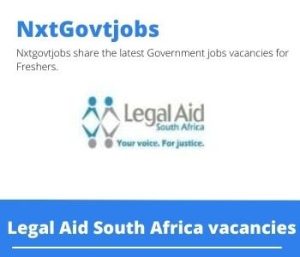 Legal Aid South Africa High Court Legal Practitioner Vacancies in Rustenburg 2023
