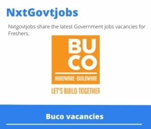 Buco Internal Sales Representative Vacancies in Potchefstroom- Deadline 07 Nov 2023