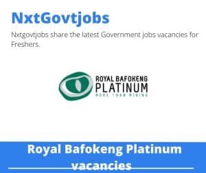 Royal Bafokeng Platinum UV Operator Vacancies in Rustenburg – Deadline 05 Feb 2024 Fresh Released